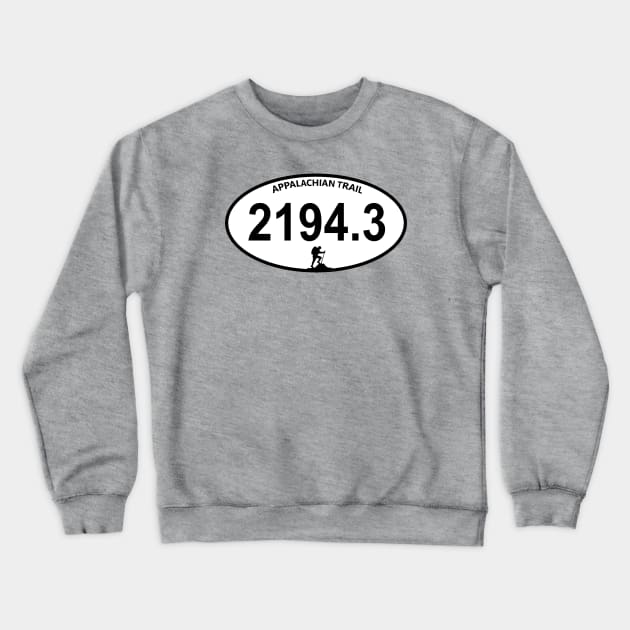 Appalachian Trail total Mileage Marathon style 2194.3k miles Crewneck Sweatshirt by Deedy Studio